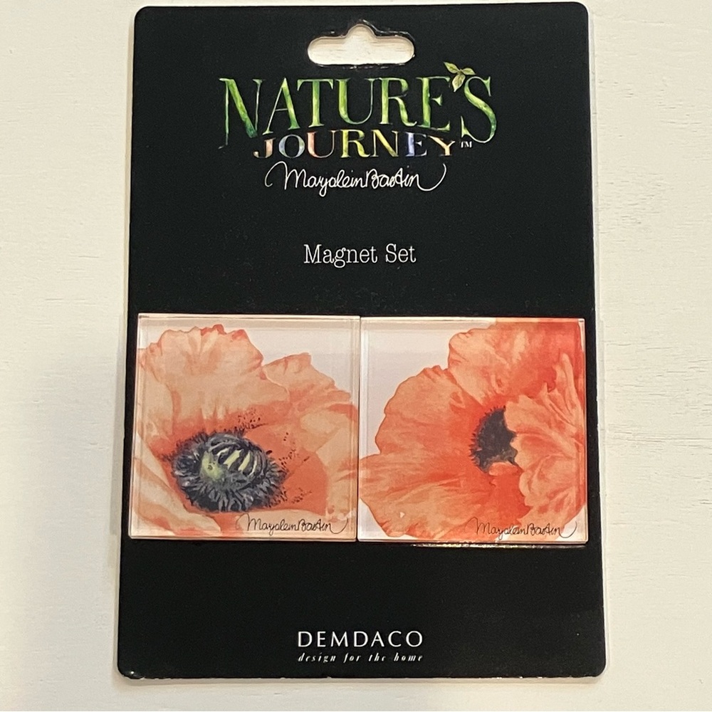 Demdaco Nature's Journey Poppy Magnet Set